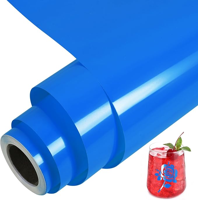 TORC Royal Blue Permanent Vinyl 12" x 14 FT Glossy Blue Adhesive Vinyl Roll