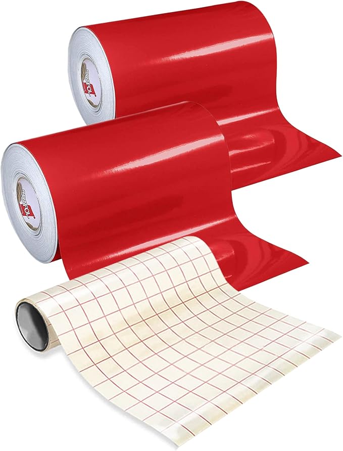 Red Glossy Roll of Oracal 651 Permanent Adhesive-Backed Vinyl