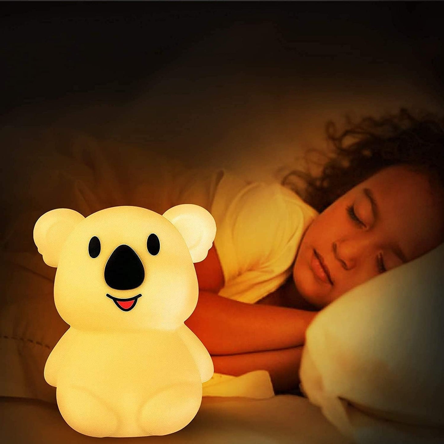 Big Size Night Light, Child Night Light, Bedside Lamp for Kids, Multicolor Light with Remote Control, Break Resistant, Eye Caring, Adjustable Brightness & Color, Timing Function - Large Koala