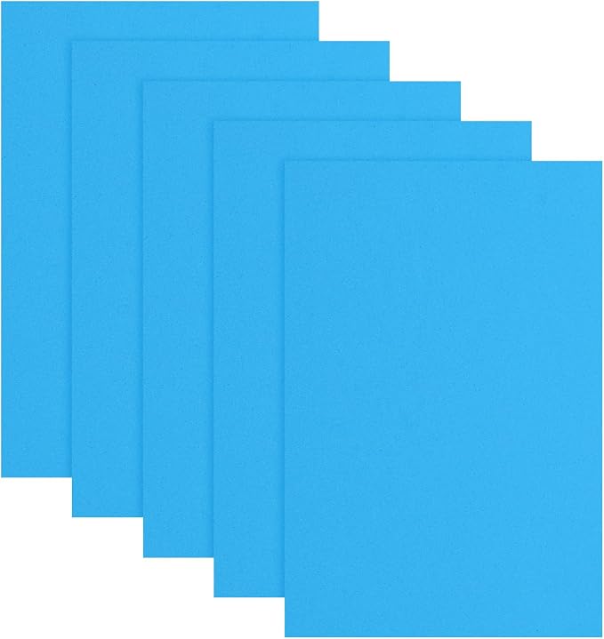 uxcell 5 Pcs Blue EVA A4 Foam Sheets Crafts, 12 x 8 Inch Foam Paper