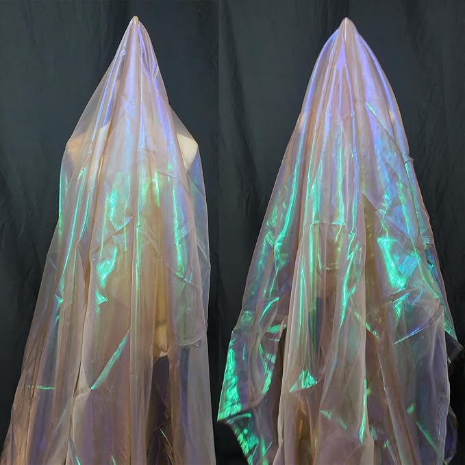 Coffee Brown Iridescent Organza Fabric