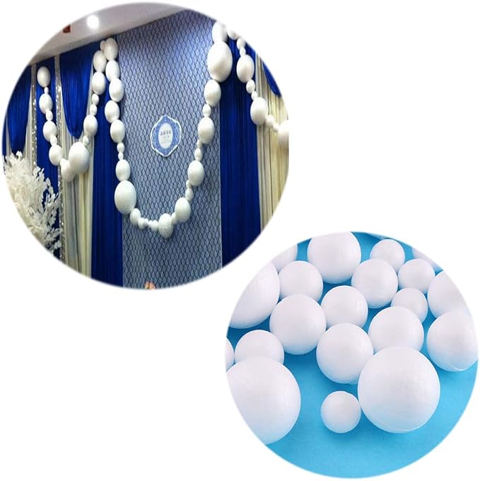 hesmartly 50-Pack 1Inch White Craft Balls