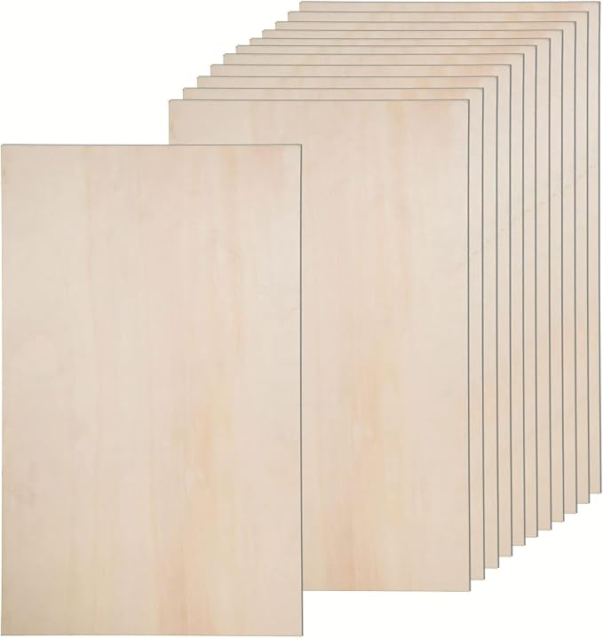 AWIZOM 36 Pack Basswood Sheets for Crafts 12 x 24 x 1/8 Inch- 3mm Thick Plywood