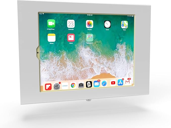 TABcare Locking Security Metal Case for Apple iPad Pro 12.9" 3/4/5/6 for Kiosk, POS, Store, Show Display (White, iPad Pro 12.9 3/4/5/6)