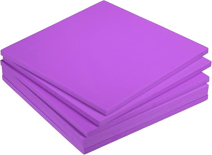 MECCANIXITY EVA Foam Sheets Purple 9.8 Inch x 9.8 Inch 10mm Thick Crafts Foam