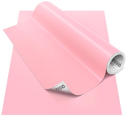 VViViD DECO65 Matte Pastel Carnation Pink Permanent Adhesive Craft Vinyl