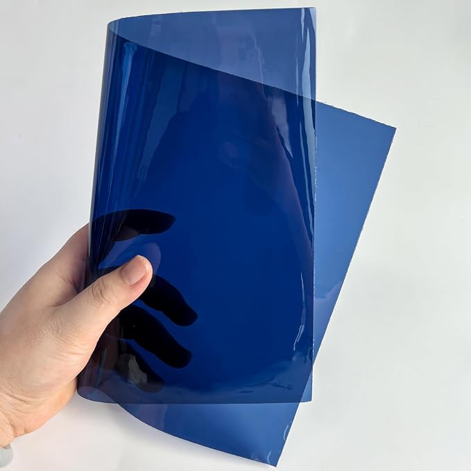 Transparent PVC Faux Leather Sheets, Glossy Waterproof Clear Vinyl Fabric