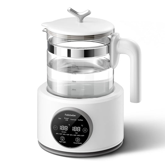 Baby Bottle Warmer, Baby Milk Warmer Glass Electric Kettle Boil, Formula Maker with Night Light, Accurate Temperature Control for Formula, Water Warmer instantly Low Noise Breastmilk,Boil Coffee,Tea