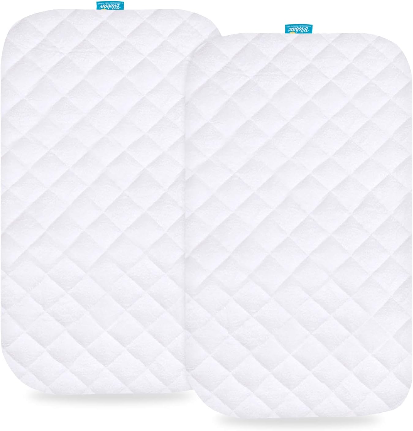 Waterproof Bassinet Mattress Pad Cover Compatible with besrey Baby Bassinet Bedside Sleeper, 2 Pack, Ultra Soft Surface, Breathable and Easy Care