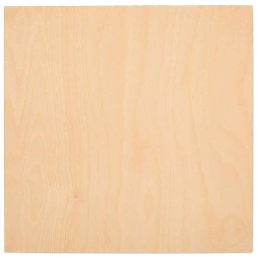 6 mm Baltic Birch Plywood 1/4 x 12 x 12 Inch, Box of 25 B/BB Grade Craft Wood