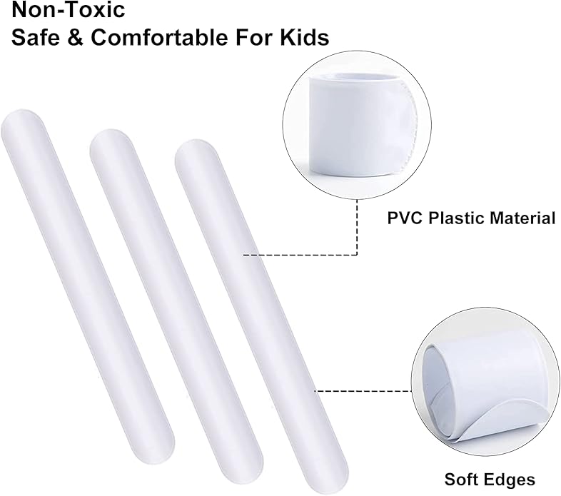 White Blank Slap Bracelets Bulk 36 PCS