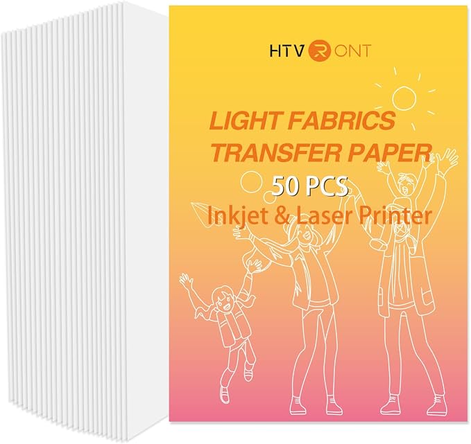 HTVRONT Heat Transfer Paper for Light T Shirts