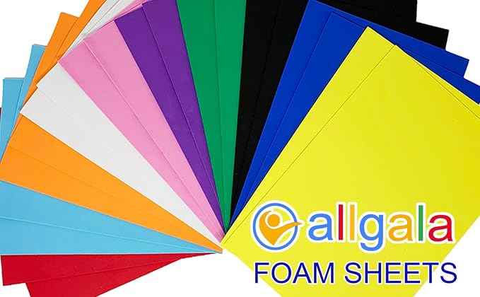 Allgala 20-Value-Pack EVA Foam Paper 8x12 Inch Sheets-Royal Blue-CF85304