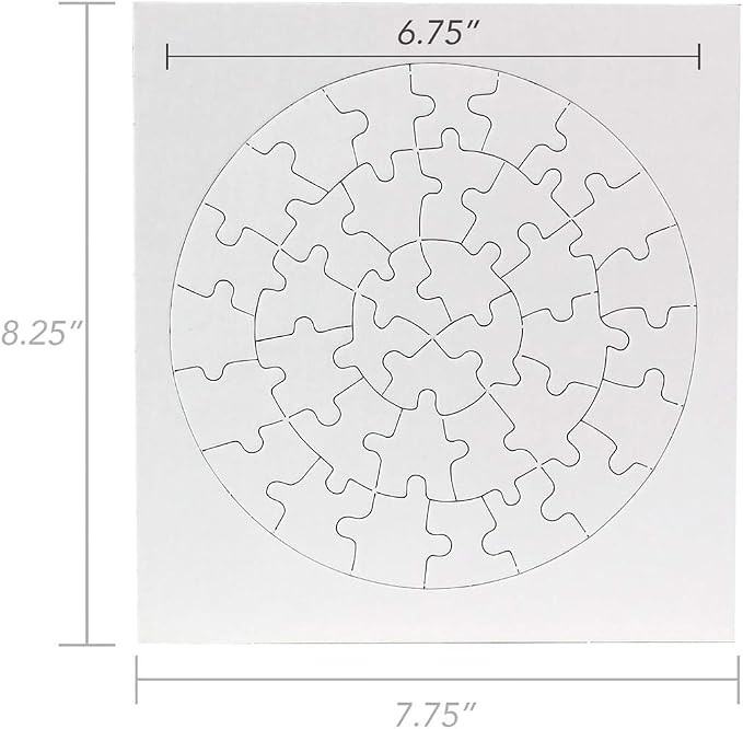Hygloss 24 Blank Heart Puzzles – 8.5 x 9.5 Inches