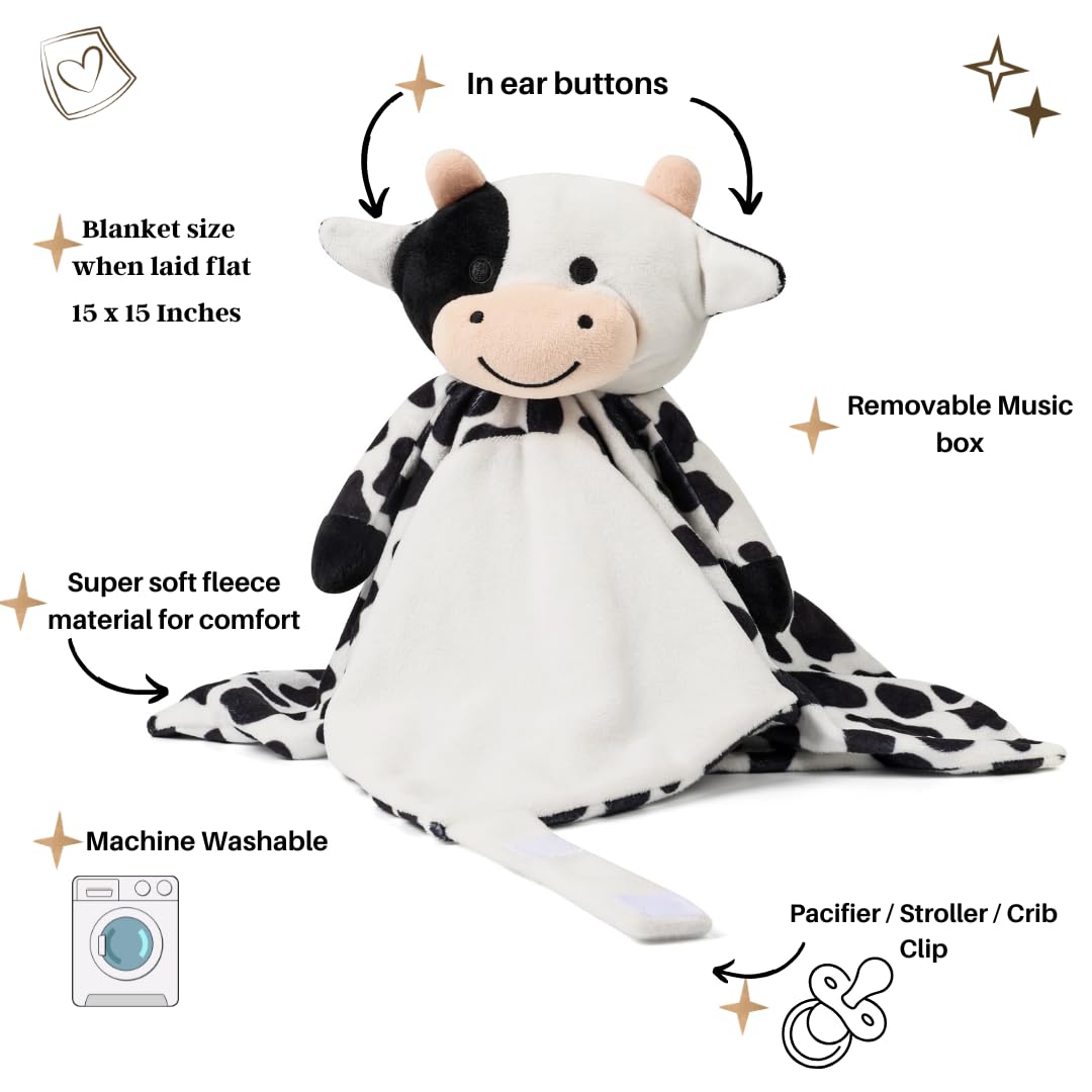 Newborn Gift - White Noise & Lullaby Plush Lovey Helps Speed up Pre-Sleep Calming Routine - Reduce Night Wakeups – More Quality Sleep for Mom – Baby Gift Newborn - Toddler Toy