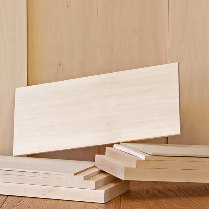 3/4” x 8” x 12” Basswood Solid Hardwood Unfinished