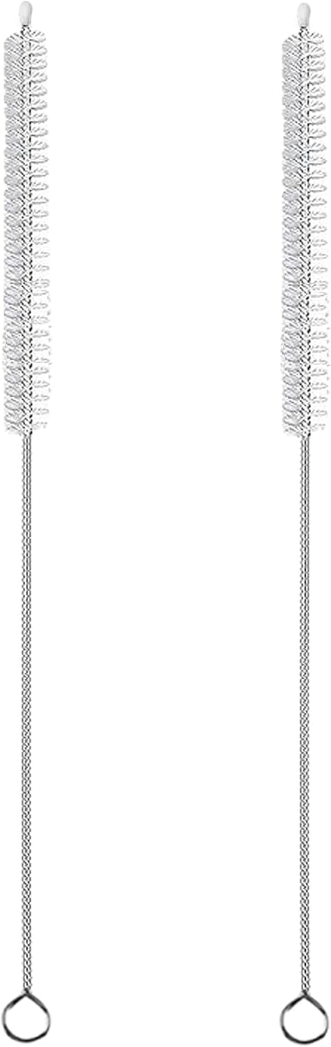 2 Pack 12-inch Straw Cleaner Brush, Reusable Metal Handles Straw Cleaner for 40/30/20 oz Stanley Mugs, 12mm Wide Cleaning Brush Suitable for Baby Bottles, Stainless Straw, Glass, Water Bottles