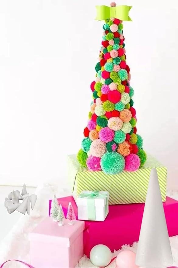 FFchuanhe 20-Pack Craft Foam Cones, Foam Tree Cones,
