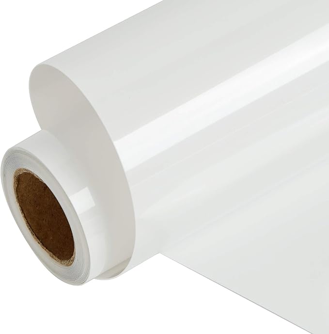 FUNKAKA White Heat Transfer Vinyl, HTV Vinyl Rolls