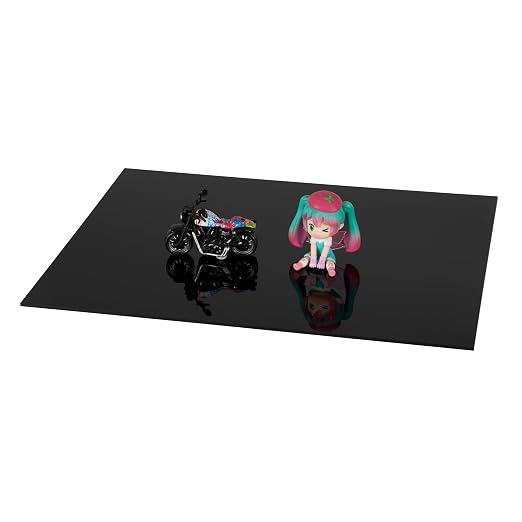KAITELA Black Acrylic Sheet 12" x 16" Cast Plexiglass Panel 1/8" Thick Plastic