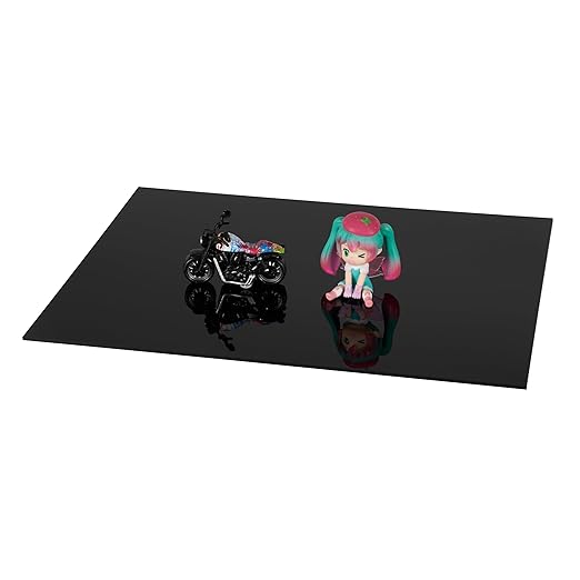 KAITELA Pack of 10 Black Cast Acrylic Sheet 12" x 16" x 1/8" Thick | Opaque;