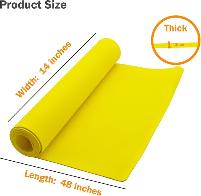 EVA Foam Roll | High Density 85kg/m3 | 2mm Thick | 48"x14" | Ideal