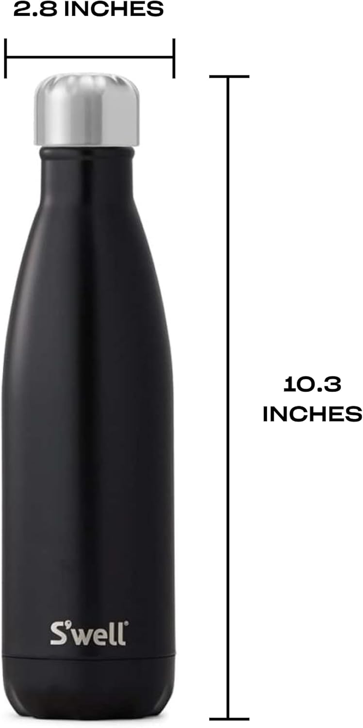 S’well Stainless Steel 17oz Water Bottle, London Chimney Design, Triple-Layer Vacuum Insulation Keeps Drinks Cold for 36 Hours and Hot for 18, BPA Free