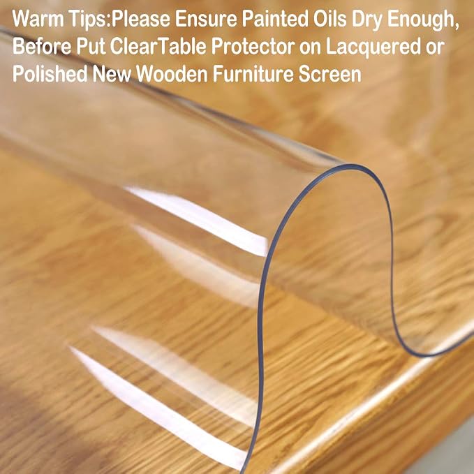 12x40 in Office Desk Blotter Mat Clear Plastic Table Protector Cover Pad PVC