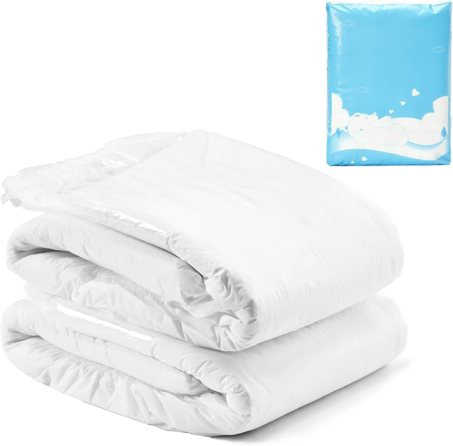 Littleforbig Adjustable Tapes Adult Diaper 2 Pieces - ABDry Ultra Absorbent Diapers White (X-Large 48"-56")