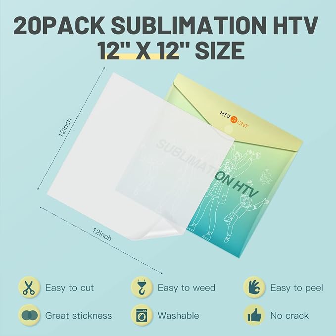 HTVRONT Sublimation HTV Sheets for Cotton Fabric