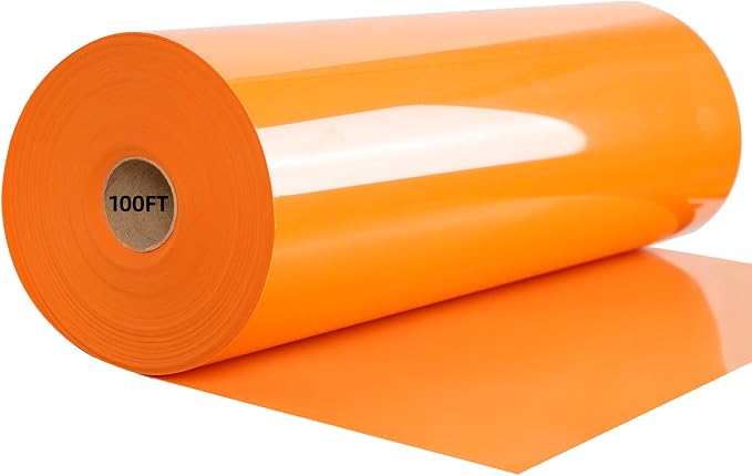 FUNKAKA Orange HTV Heat Transfer Vinyl Roll, Adhesive HTV