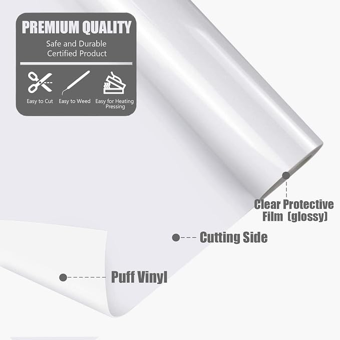 TransWonder UV Color Changing Puff Vinyl Heat Transfer 3D Foaming Heat Transfer