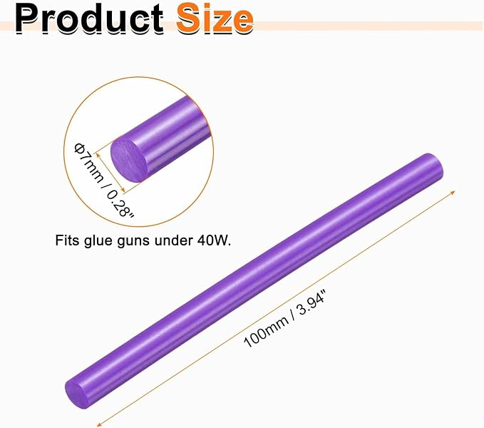 HARFINGTON 10pcs Hot Glue Sticks 0.28" Dia x 3.94" Long EVA Mini Hot Melt
