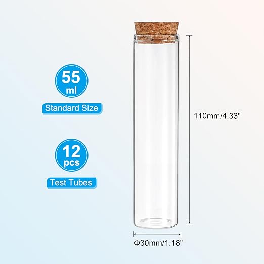 PATIKIL 55ml Test Tubes