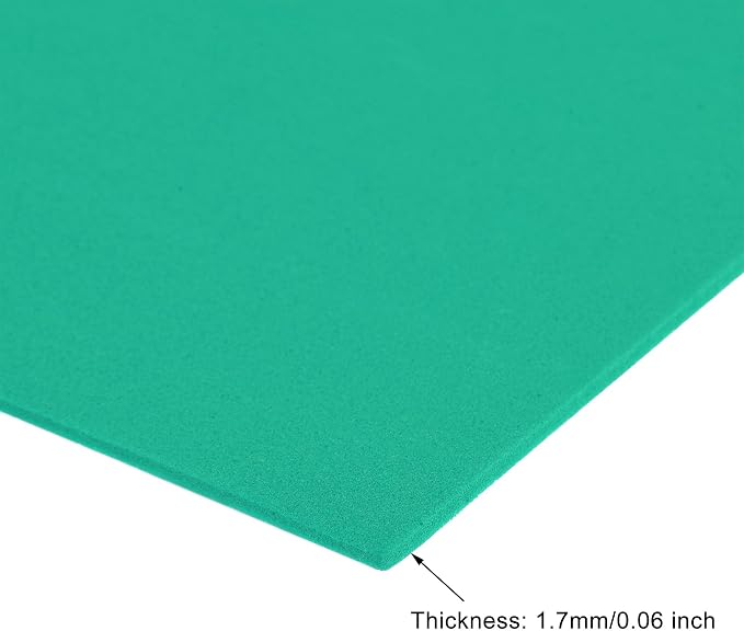 uxcell Dark Green EVA Foam Sheets 11 x 8 inch 1.7mm Thickness