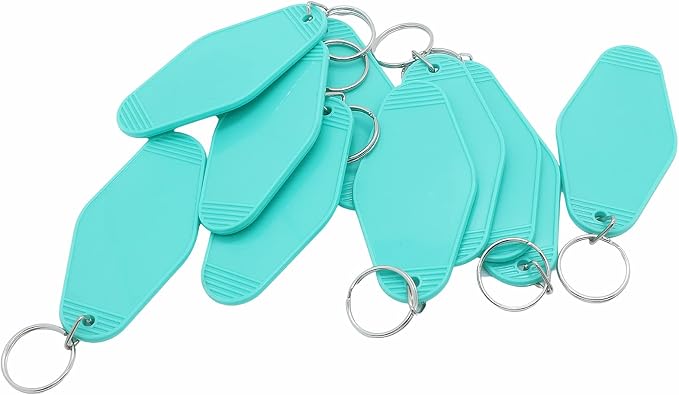 10pcs Blank Hotel Keychains Bulk Vintage Motel Keychain Vinyl HTV printing