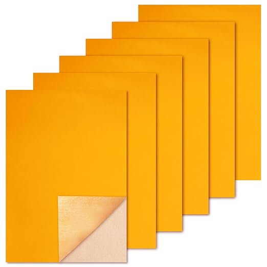 Biaungdo Yellow Self Adhesive Felt Sheets, 8 x 12 Inch | A4 Size, Felts Fabric