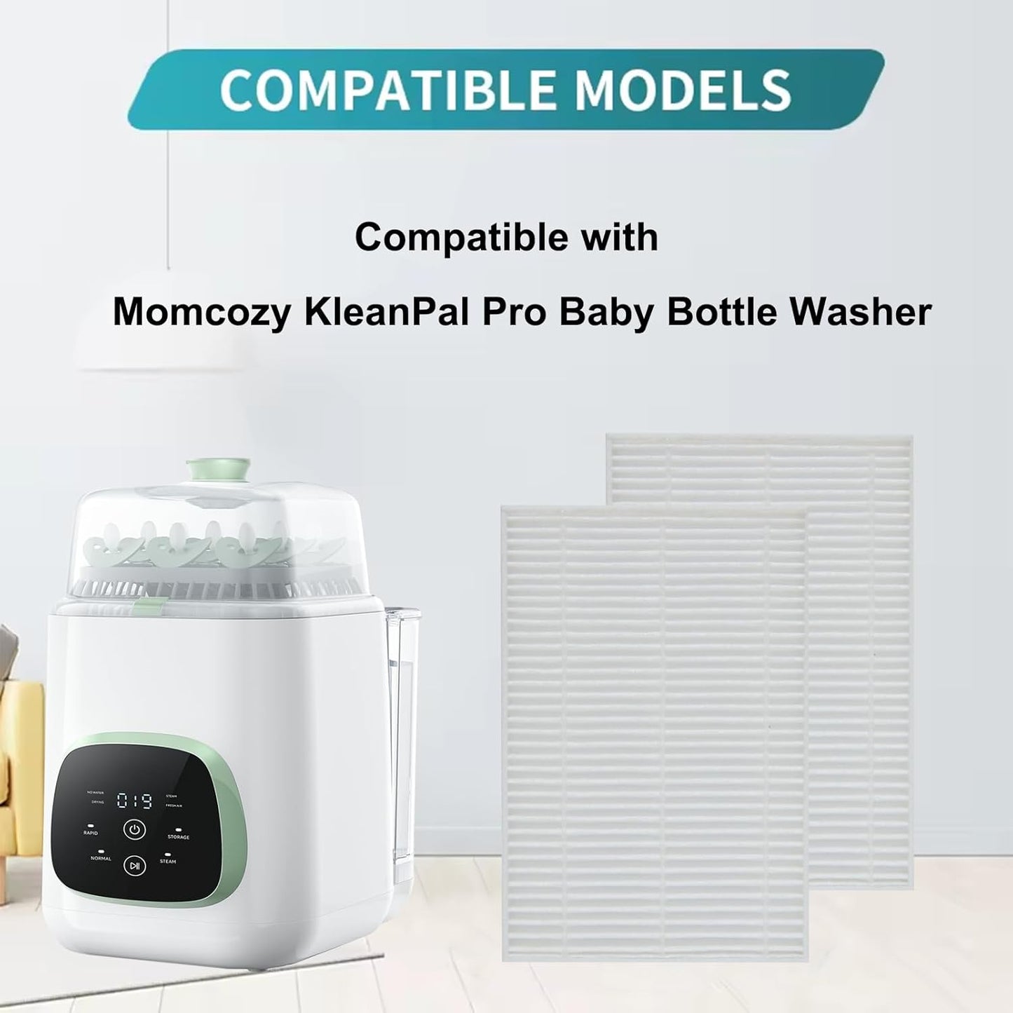 6 Pack HEPA H13 True Filter Replacement for Momcozy KleanPal Pro Baby Bottle Washer
