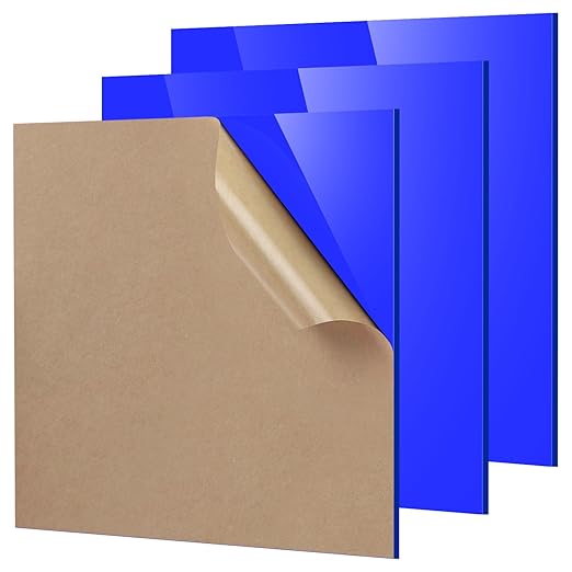 Adrattnay Blue Acrylic Sheets 1/8 Thick, Opaque