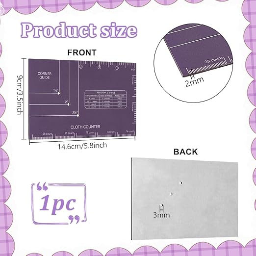 PH PandaHall 201 Stainless Steel Cross Stitch Tool, Cross Stitch Reference Tool