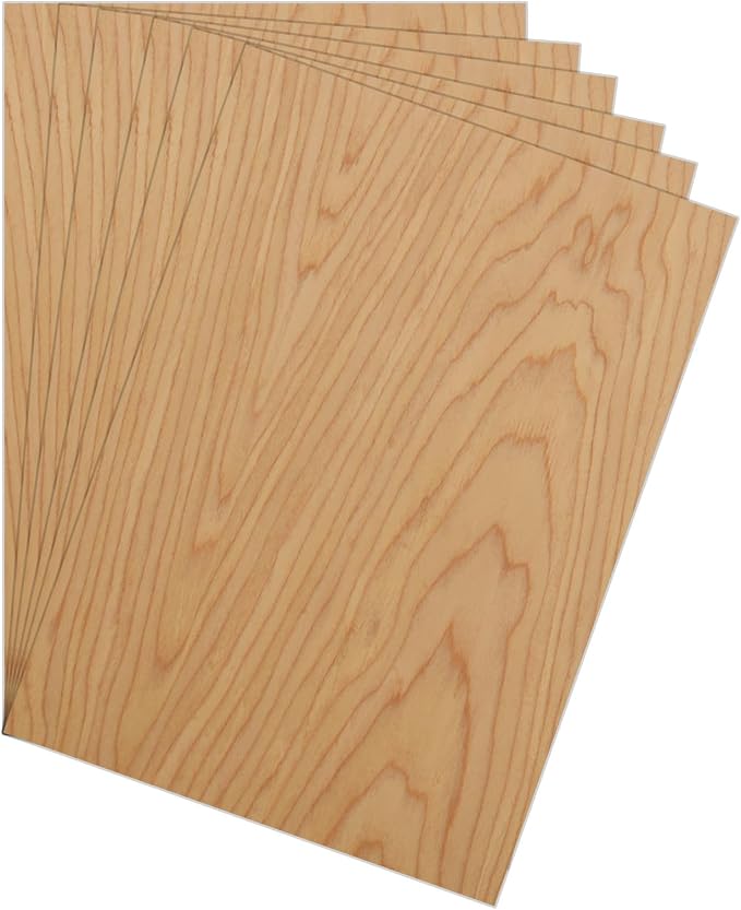 6Pcs 16 x 12 x 1/8 Inch Cherry Plywood Sheets Cherry Unfinished Plywood Sheet