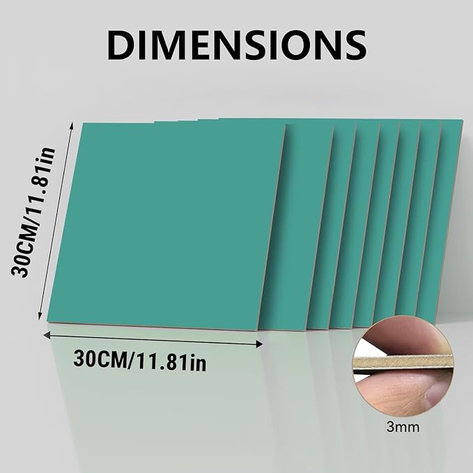 8 Pack Pre-Painted Colored Plywood Sheets, DIY Crafts, Models Making