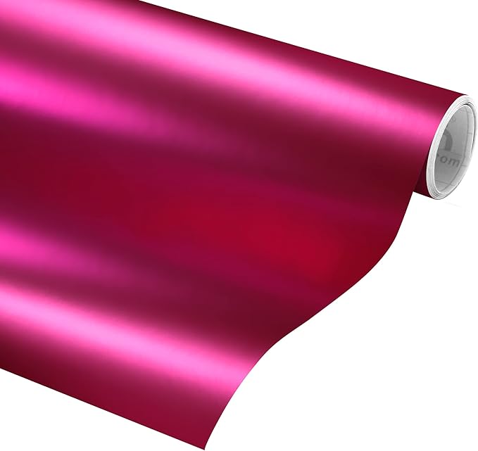 VViViD DECO65 Satin Chrome Pink Adhesive Craft Vinyl 12" x 5ft