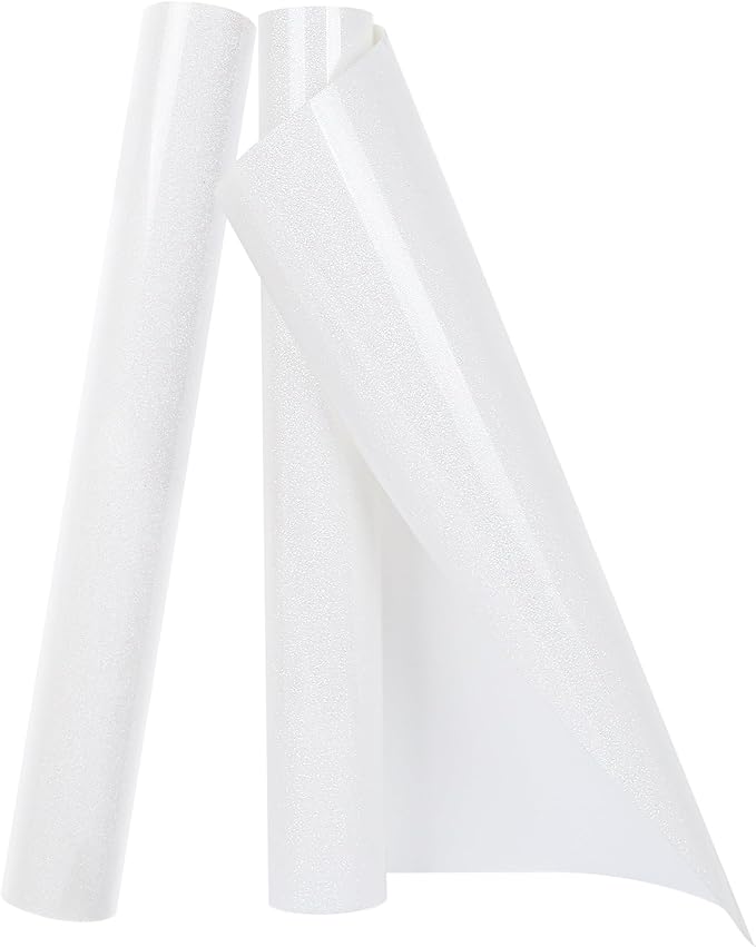TORC Iridescent White HTV Heat Transfer Vinyl Roll Sparkly Rainbow White