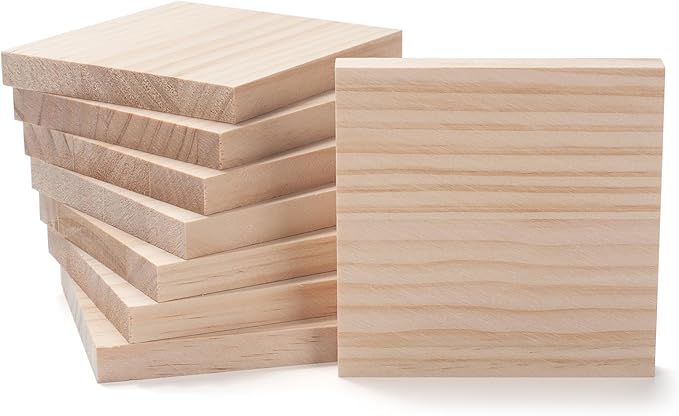 4″ X 4″ Wood Squares Wooden Blocks