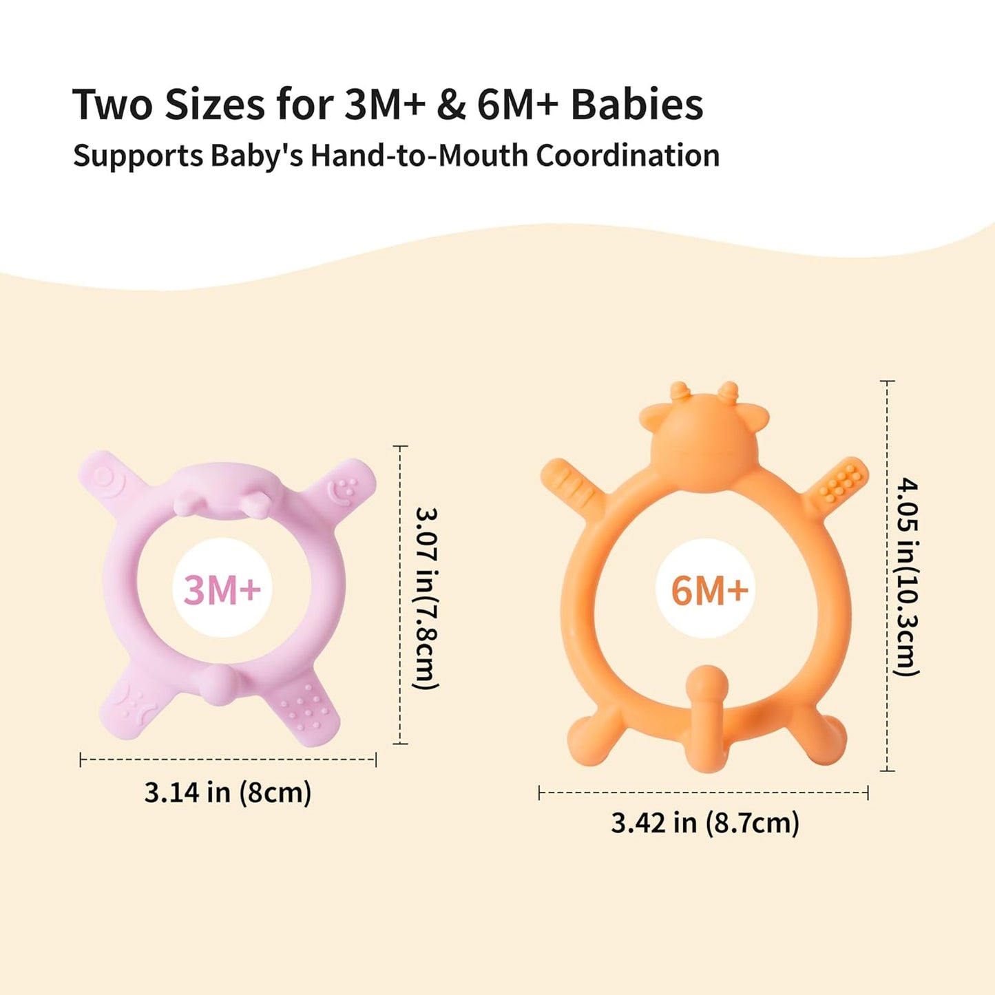 Pigeon Silicone Baby Teether – Multi-Textured Teething Relief Toys, Lightweight & Easy to Grasp, 3+ Months (Green Bear, 1 Count)