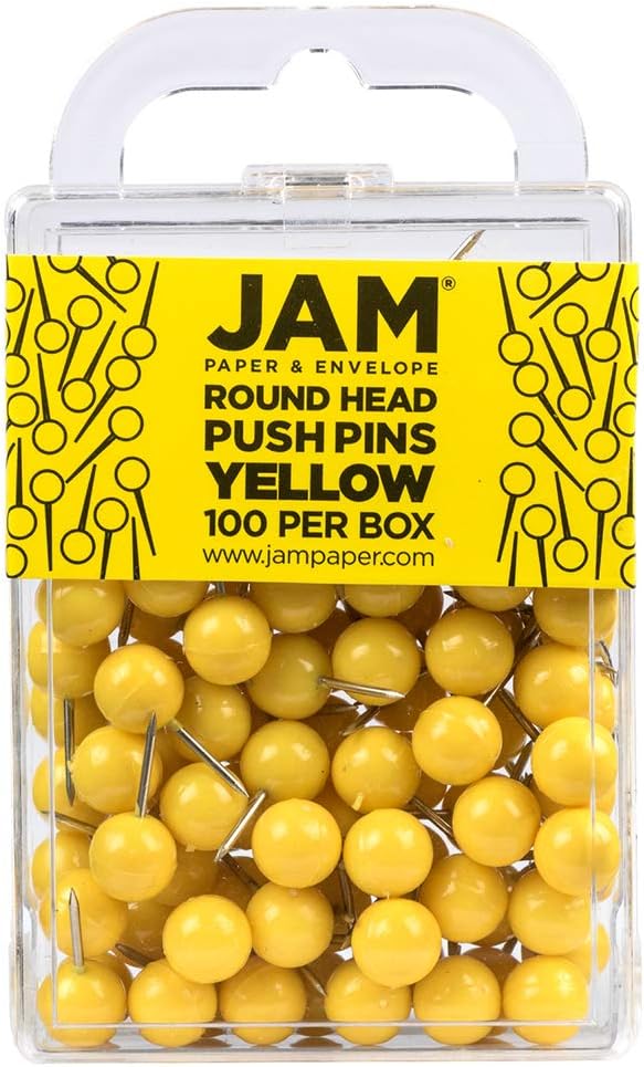 JAM PAPER Colorful Push Pins