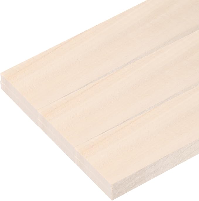 MECCANIXITY 6pcs Wood Sticks, 3/8"x 2.2" x 12" Rectangle Wooden Cube Wood