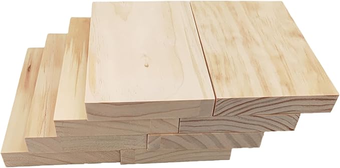 8PCS Rectangle Wood Boards Unfinished Wood Blocks