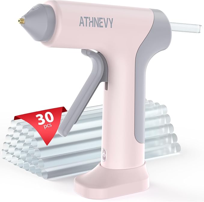 Cordless Hot Glue Gun, 4V 10s Fast Preheat, 2000mAh Battery